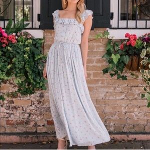 Gal Meets Glam Patricia Floral Ruffle Boho Dress